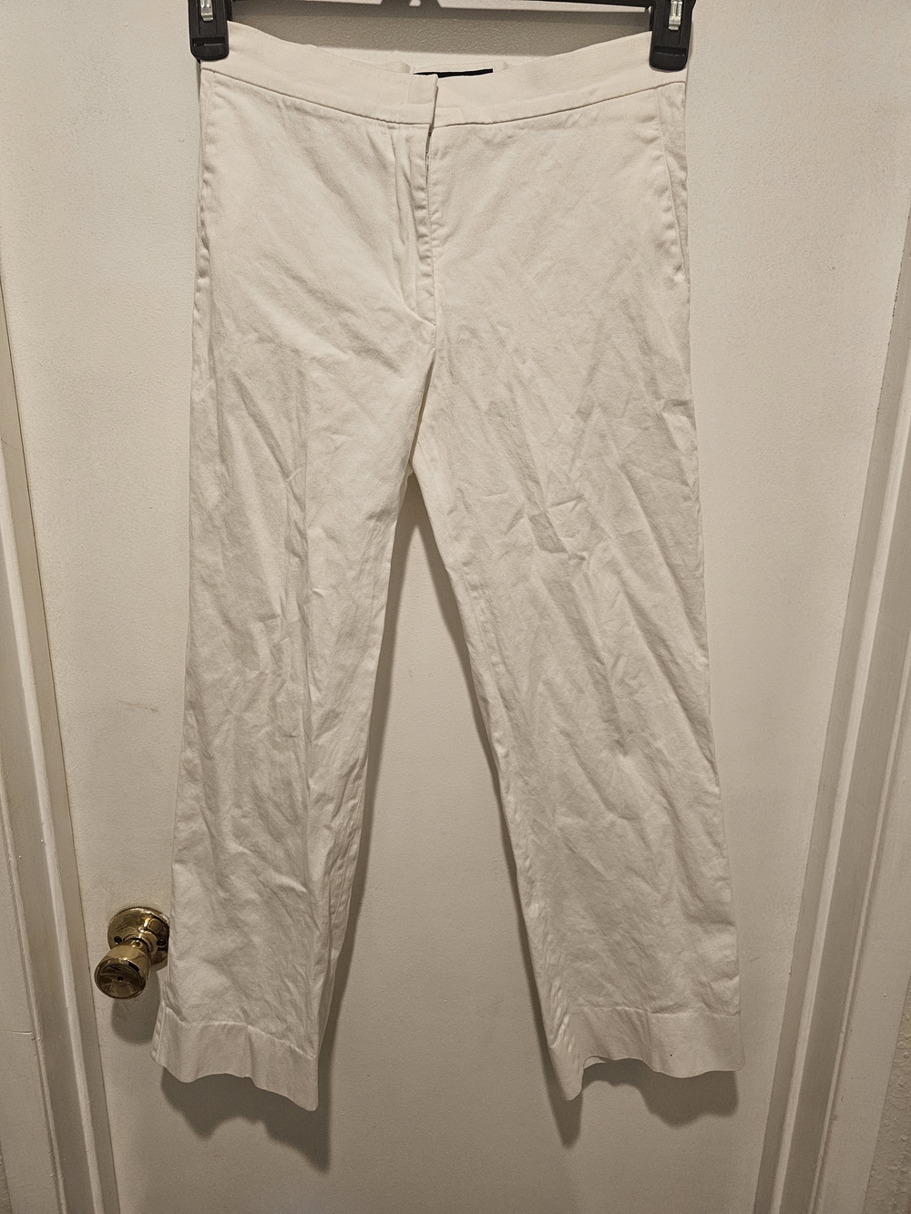 Piazza Sempione Women's White Cotton Chinos